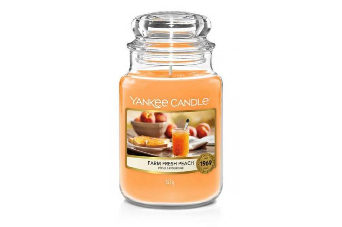 Yankee Candle Farm Fresh Peach Świeca zapachowa DUŻA